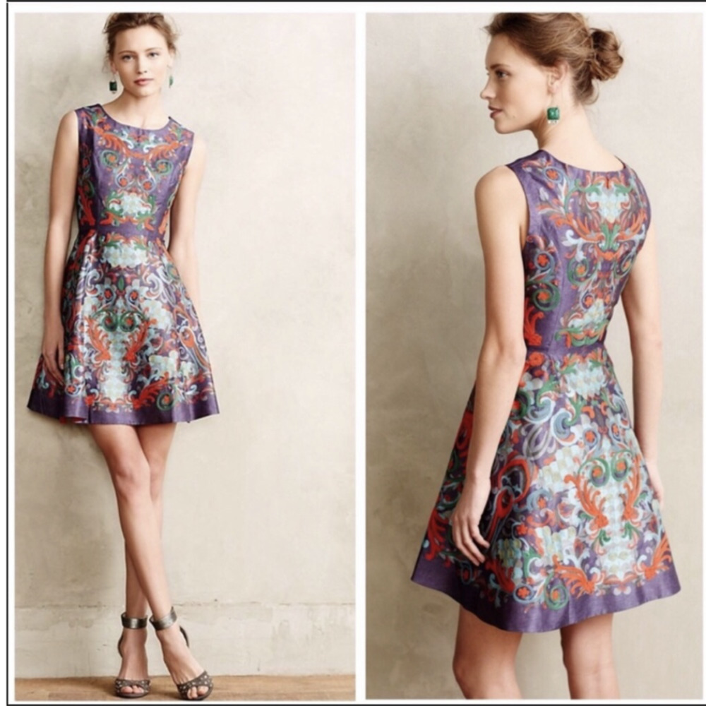 Pankaj & Nidhi (Anthropologie) Multicolor Mini Dress